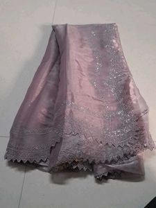 Elegant Lavender Embellished Saree