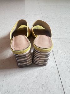 LUNA BLU by Westside Yellow Block-Heeled Mules