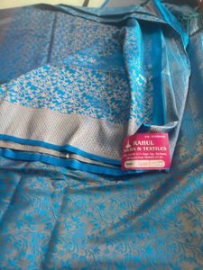 Blue Zari Saree
