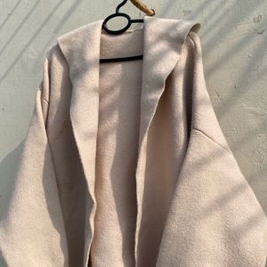 Hooded Open-Front Cardigan