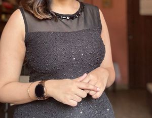 Black Sequin Bodycon Dress