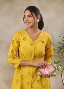 Brand Schiffli Cotton Kurta
