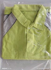 Men&#39;s Polo T Shirt - Lime Green and Grey