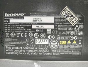 Lenovo Monitor 19-20&#34;