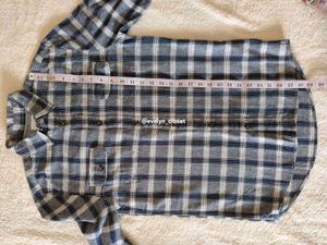 Blue Plaid Flannel Shirt