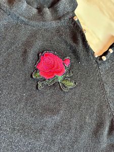 Stylish Black Cold Shoulder Sweater