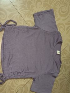 Ribbed Tie-Side Top