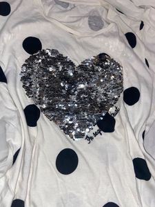 Sequin Heart Tshirt