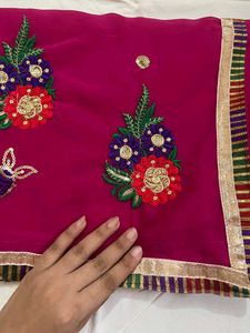 new heavy rani saree