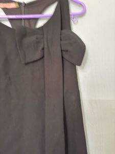 Black Dress with Bow Detail