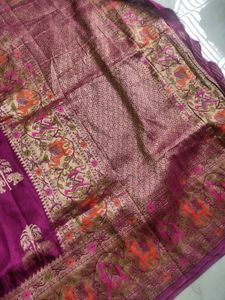 Weaving mistake Tussar Silk Saree