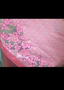 Pink Embroidered Dress Material