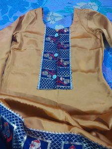 Chic Mustard Embroidered Kurta