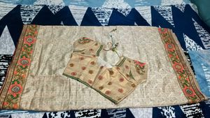 Elegant Floral Embroidered Saree