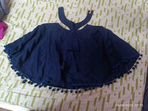 1-3 Age Girl Cute Navy Blue Top