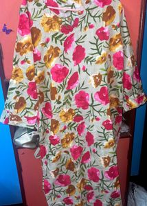 AHIKA Floral Print kurta 40 Inches