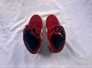 Red High-Top Sneakers