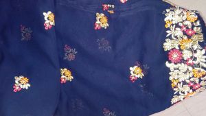 New Unused Silk Grey Embroidered Salwar Kurta