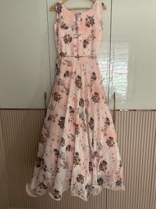 Floral Printed Georgette Gown