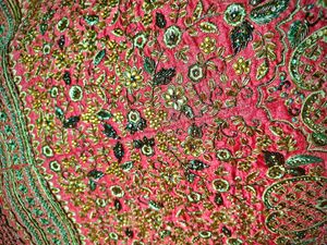 dabka work embroidery lehanga