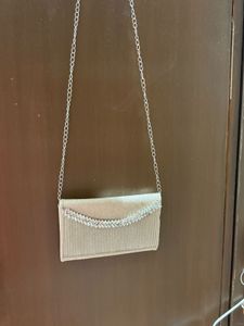 Elegant Clutch (Silver Stone Studded)