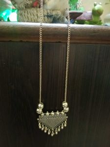 Silver Tribal Pendant Necklace