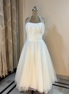 White Ball Fluffy Dress (Bust: 36-38)