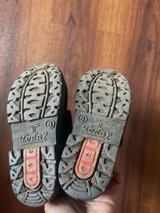 Black school shoes in size 8