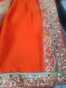 Half Net Saree