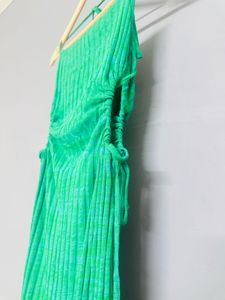 Green Ribbed Maxi Dress