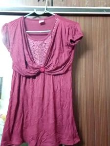 Maroon Crochet Top