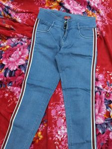 Striped Detail Jeans