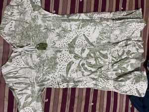 Green Print Dress