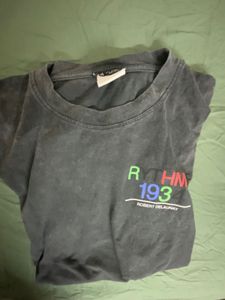 Zara Faded Dark Grey Graphic Tee