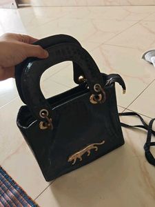 Chic Black Top Handle Bag