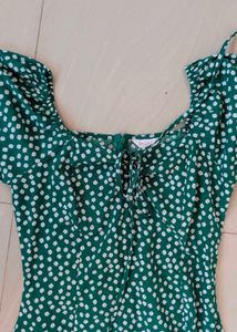 Green Floral Mini Dress