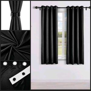 ✨⚫Pair Of New Black Window Curtain⚫ ✨