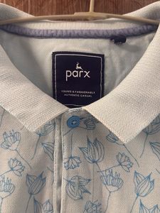 PARX Floral Print Polo T-Shirt