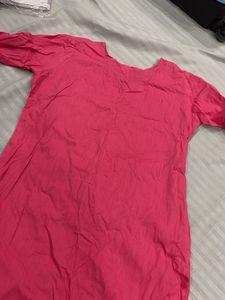 Pink Embroidered Kurta