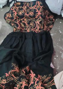 Black Print Sundress
