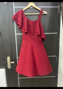 Maroon Flared Dress