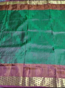 Green And Maroon Silk Saree