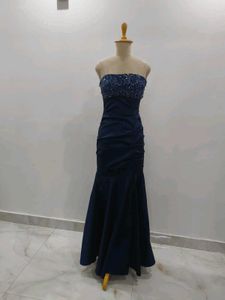Elegant Navy Evening Gown