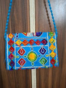 Ethnic crossbones bag