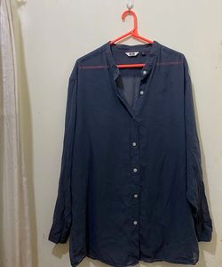 Uniqlo Blue Shirt In See Through