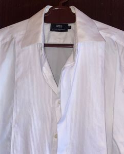 Vintage Pleated White Shirt