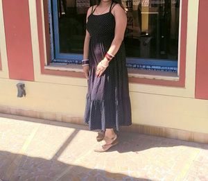 Polka Dot Tiered Maxi Dress