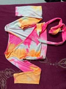 tie-dye effect crop top