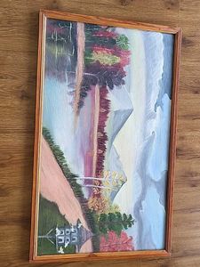 Framed Landscape Oil Painting