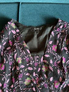 Floral black Crop top